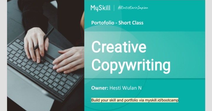 xxhwn's tweet photo. Halo, aku sempet ikut kegiatan Short Class 'Creative Copywriting' dari @myskill_id nih. Kelasnya seru banget karena tutornya juga se-asik itu! Pokoknya kegiatannya jadi gak ngebosenin, deh 😁 lumayan karena bisa nambah pengalaman ilmu baru dan pastinya GRATIS!

#learnatmyskill https://t.co/0tVC447rR6