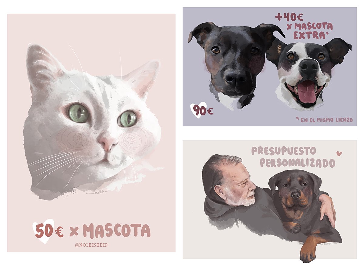 📝 HILO CON INFORMACIÓN SOBRE MIS ENCARGOS, ¡toma nota! 📝

⏰ MAÑANA a primera hora (sobre las 9am) os compartiré el enlace con el formulario para solicitar un encargo de retrato de MASCOTAS*

*Si quieres otro tipo de encargo/proyecto escríbeme a noleethesheep@gmail.com 📮