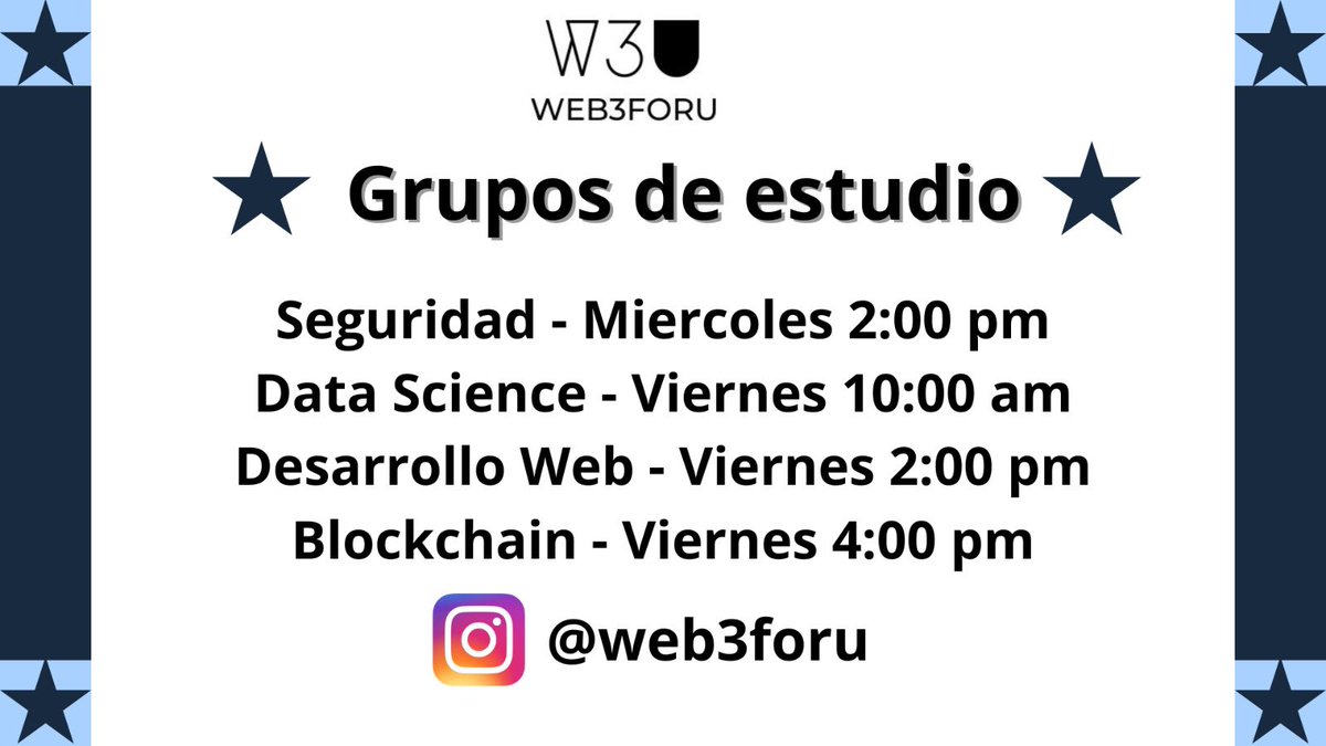 Web_3foru's tweet photo. ¿Adivinen quiénes volvieron? 🫨➡️➡️
Exacto, volvimos con los grupos de estudio y mucho más 🥰💕👏 

Nos vemos por el LIS para que compartamos todo tipo de conocimiento 🙊 https://t.co/KW1z7jztZ4