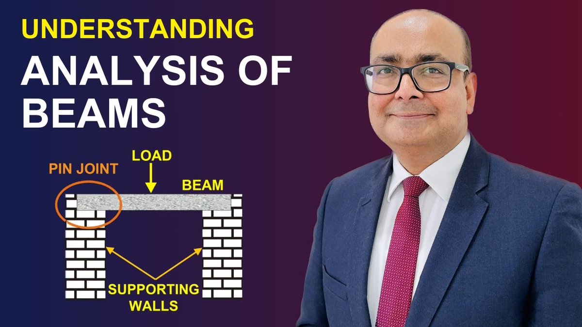 Dr Jawed Qureshi presents a video on type of beams, loading, supports and reactions.
Link: youtu.be/7Iaf_RTftdY
Let's expand our horizons and build a stronger, more inclusive engineering world together. 🏗️ #EngineeringExcellence #YouTubeEducation #KnowledgeIsPower #STEM