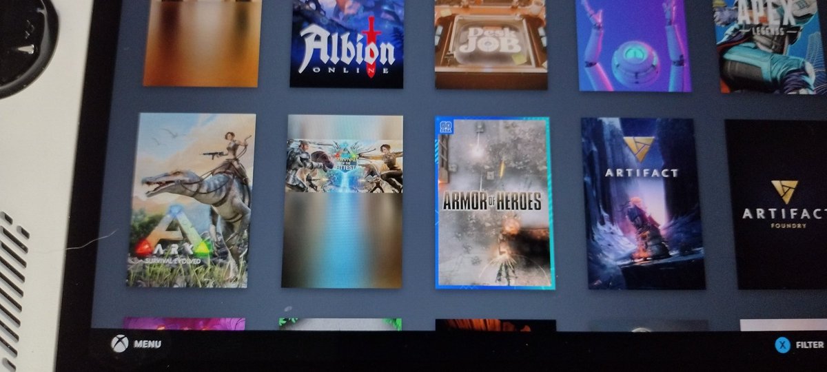 Lucky13X's tweet image. Hello everyone.

Still working on installing @StarfieldGame but gonna try using #RoGAlly instead. 

But my @Steam app updated to #BigPictureMode but there is an Xbox logo on it next to bottom left MENU... why? Has @valvesoftware teamed up with @Microsoft more so than we thought?