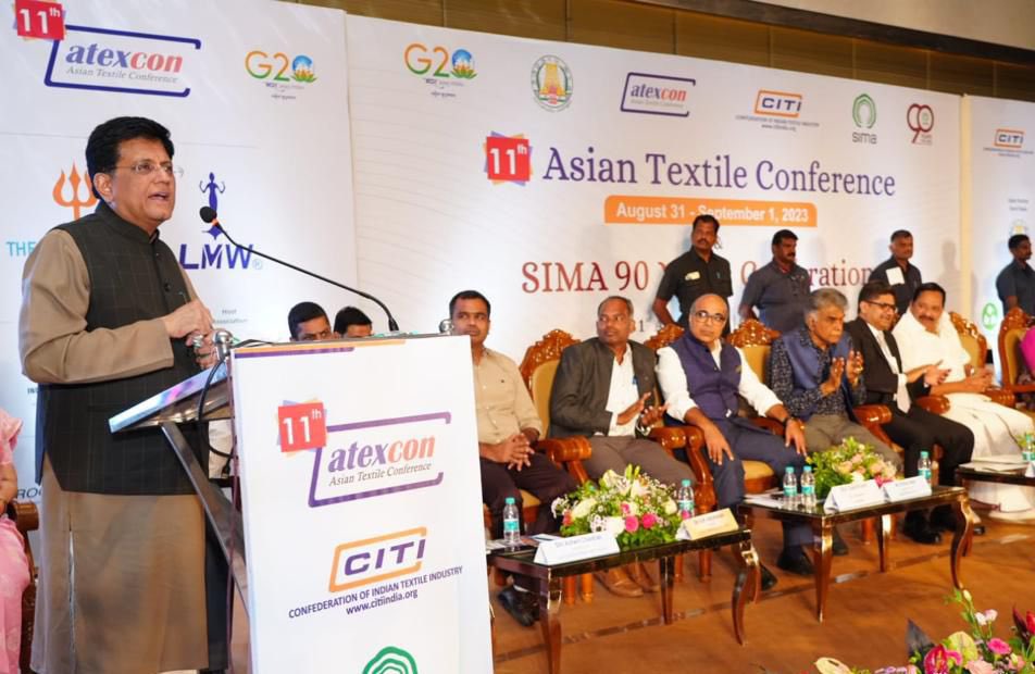 PiyushGoyal's tweet photo. Inaugurated the 11th Asian Textile Conference in Coimbatore, Tamil Nadu. 

With Tamil Nadu making rapid strides in the sector, urged industry leaders to seize the immense growth opportunities and secure a lead in new &amp; emerging markets.

🎥 https://t.co/3G8QCaPK3W https://t.co/LgFvUMrnv3
