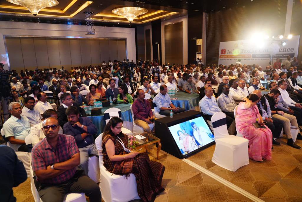 PiyushGoyal's tweet photo. Inaugurated the 11th Asian Textile Conference in Coimbatore, Tamil Nadu. 

With Tamil Nadu making rapid strides in the sector, urged industry leaders to seize the immense growth opportunities and secure a lead in new &amp; emerging markets.

🎥 https://t.co/3G8QCaPK3W https://t.co/LgFvUMrnv3