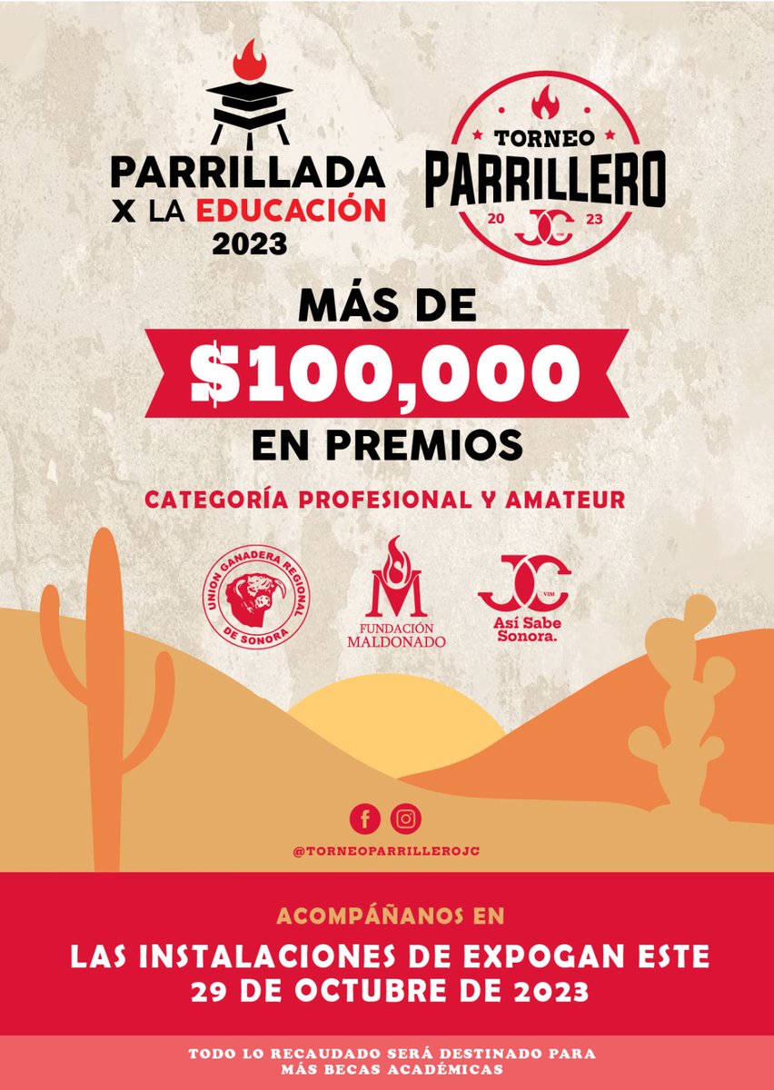 ¿¿Ya están listos??
#ParrilladaXLaEducación #TorneoParrilleroJC2023