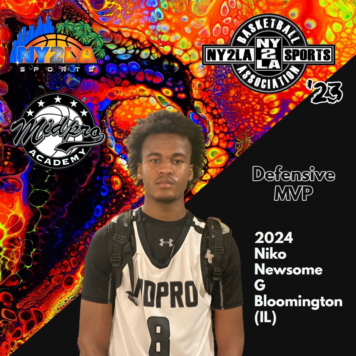 NY2LA Basketball (@ny2labasketball) on Twitter photo 2023 NY2LA Basketball Association
<a href="/ny2lasports/">NY2LA SPORTS</a>
๐ League Defensive MVP
Craig โNikoโ Newsome Jr.
<a href="/NikoNewsome/">๐พ๐ง๐๐๐ โ๐๐๐ ๐คโ ๐๐๐ข๐ค๐ฃ๐ฉ ๐๐๐ฌ๐จ๐ค๐ข๐</a>
Class: 2024
Position: G
Height: 6-5
Travel: <a href="/MidProAcademy/">Midwest Prospect Academy</a>
HS: Bloomington (IL) 2023 NY2LA Basketball Association
<a href="/ny2lasports/">NY2LA SPORTS</a>
๐ League Defensive MVP
Craig โNikoโ Newsome Jr.
<a href="/NikoNewsome/">๐พ๐ง๐๐๐ โ๐๐๐ ๐คโ ๐๐๐ข๐ค๐ฃ๐ฉ ๐๐๐ฌ๐จ๐ค๐ข๐</a>
Class: 2024
Position: G
Height: 6-5
Travel: <a href="/MidProAcademy/">Midwest Prospect Academy</a>
HS: Bloomington (IL)