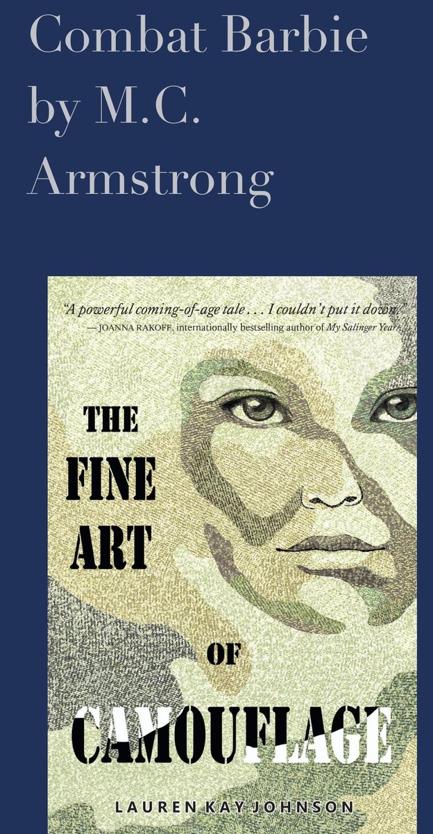 mcarmystrong's tweet photo. Many thanks to @BirchBarkEd for publishing my review of @LaurenKayJ's THE FINE ART OF CAMOUFLAGE, a fantastic new memoir about Johnsonโs time in Afghanistan.
@MilspeakF @tracycrow1
#CombatBarbie #Memoir
https://t.co/5MxvzsLArY https://t.co/mmIA5roB2N