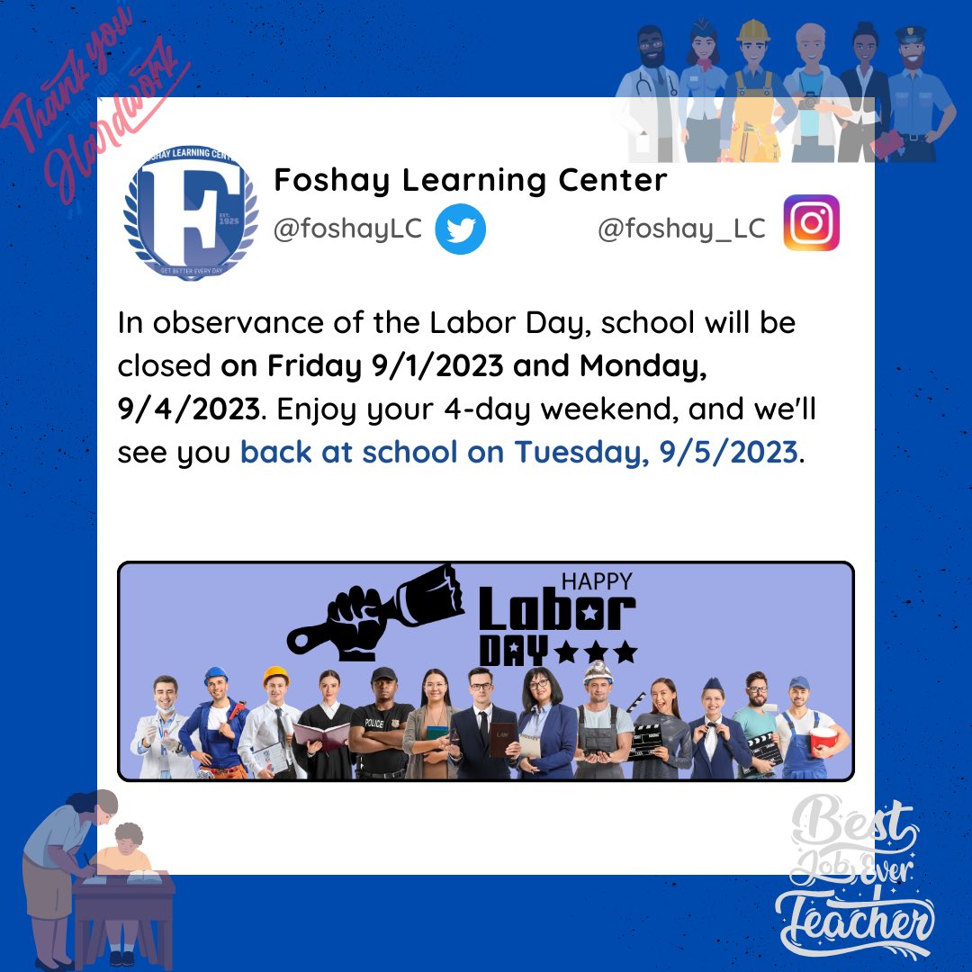 Enjoy the 4-Day Weekend!