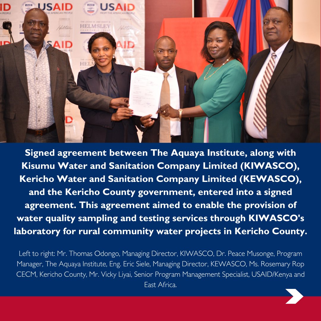 Aquaya's tweet photo. #Highlights from the #AssuranceFundLaunchKenya as the #REALWater team convenes stakeholders from the national and county government and rural water utilities in Naivasha to mark the beginning of the Assurance Fund model trial in #Kericho, #Nakuru and #UasinGishu counties. https://t.co/2zvIt1fBiz