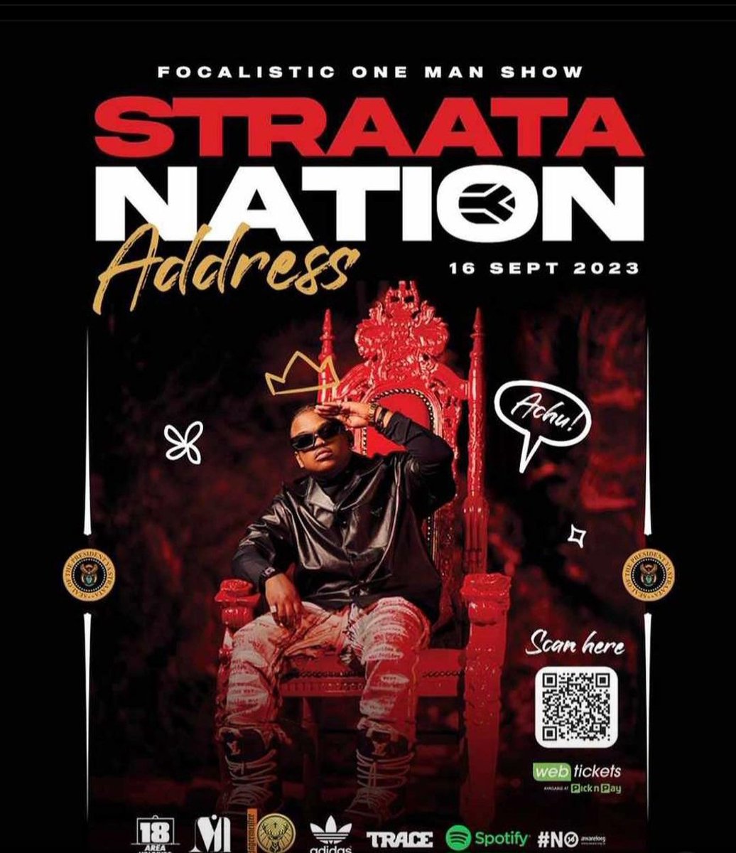 The Straata Nation Address by @FOCALISTIC X @MakarapaDay One Man Show...it's where the national party is.

Fet yourself ticket and be in Pitori for the best one 🔝🔥😎✌️