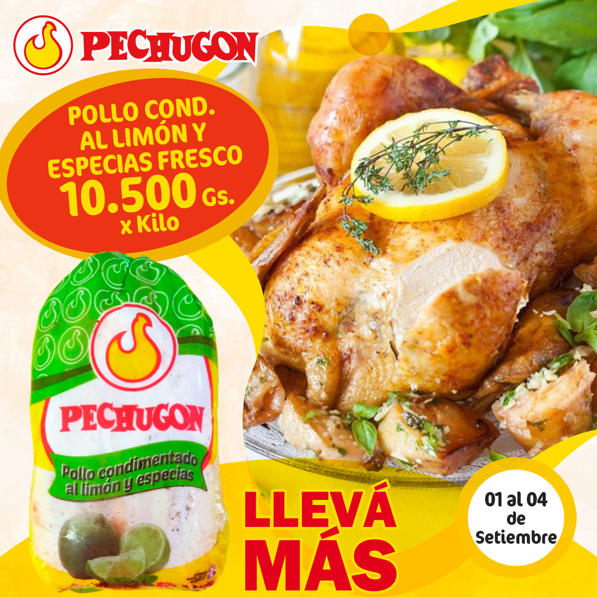 PechugonPy's tweet photo. Estas #ofertas las podes encontrar en la sección de congelados de los #supermercados y puntos de venta del país, también en la sección de frescos hasta el lunes 04 de setiembre.
.
#Pechugon #pechugonpy
#Pollo #Economico #Rendidor
#DeliciosamenteNatural
#ATodosLesGusta https://t.co/5CZEWDJOp9