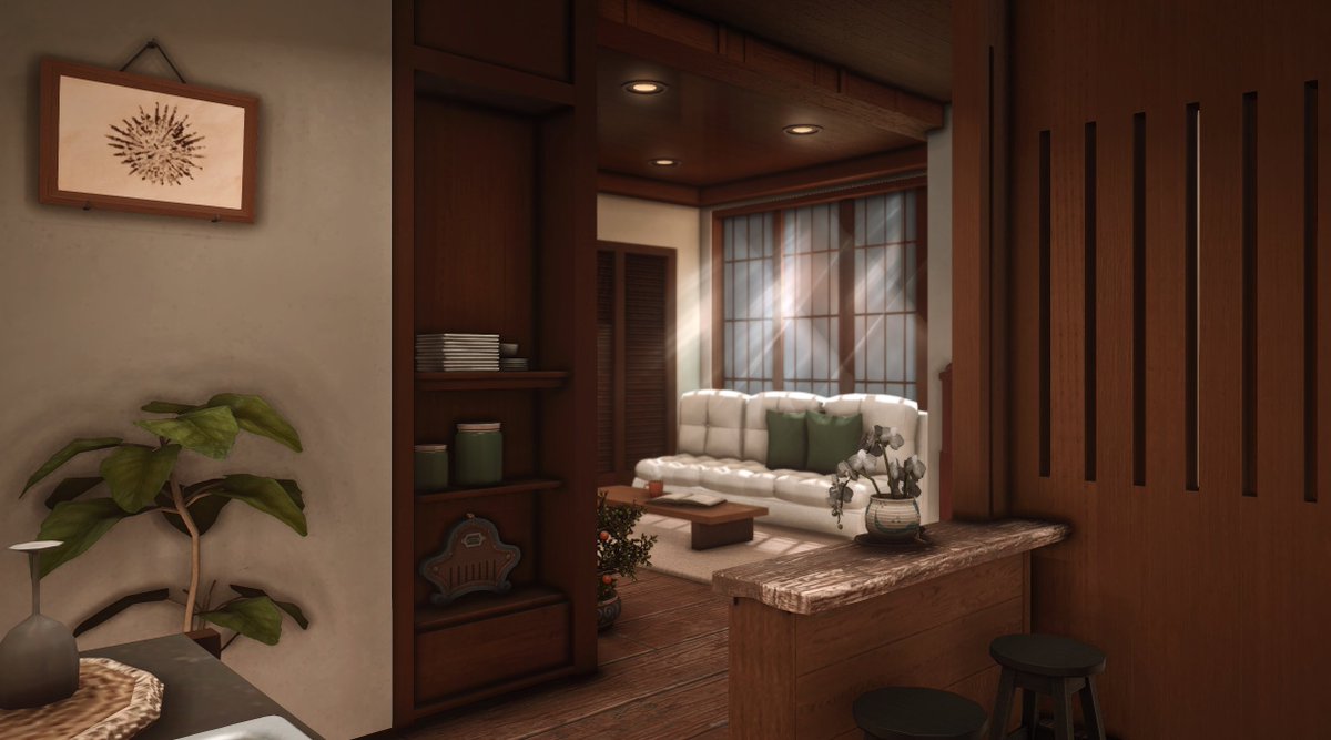 DaenyLove's tweet photo. "Maple Wood" 🍵🌿📔

#FF14Housing #FF14ハウジング #FF14 #hgxiv #FFXIV https://t.co/UzDkVnKtYM