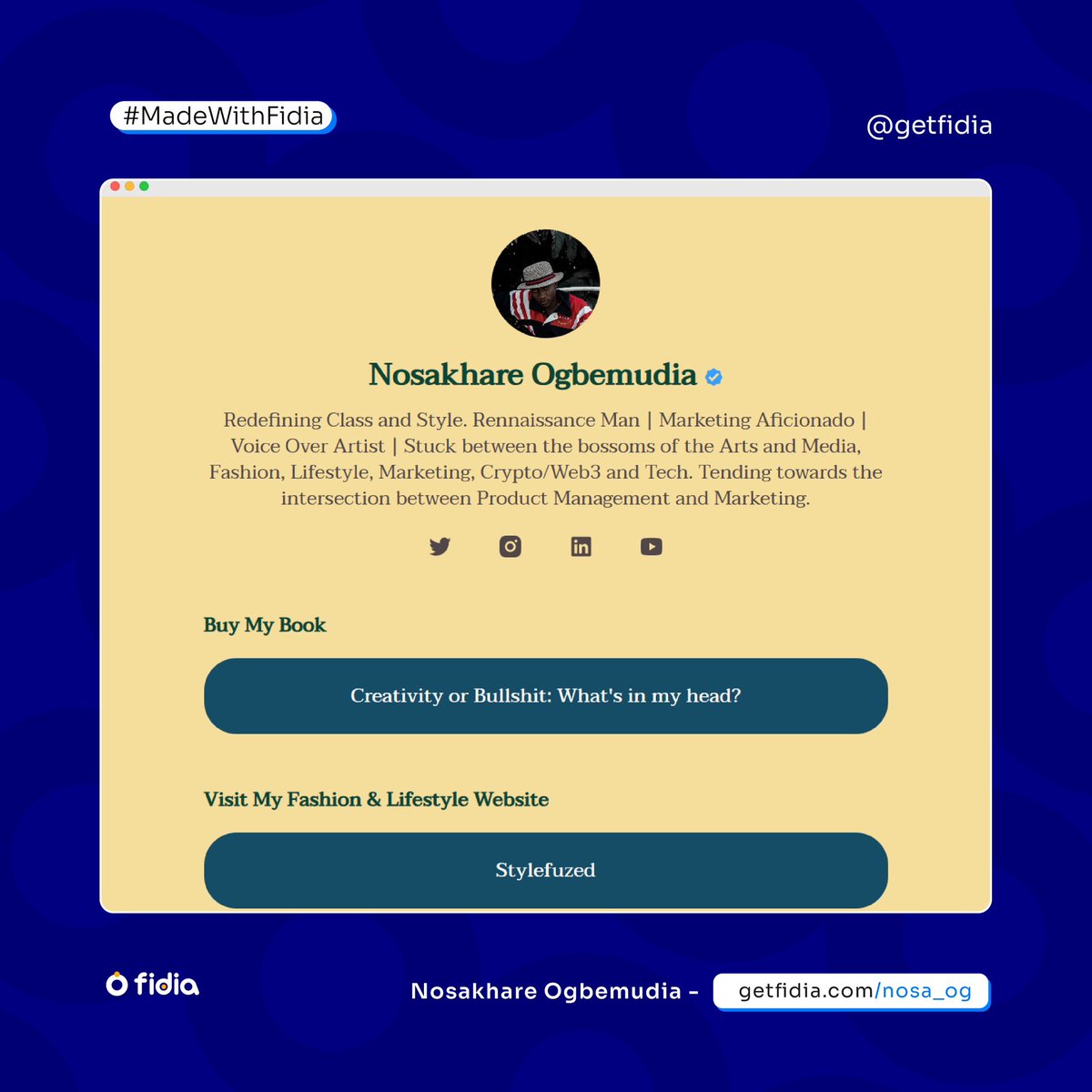 getfidia's tweet photo. Website Spotlight 🔦

We are admiring this simple yet classy website by @nosa_og 

If you're looking for an interesting website inspiration, this is worth checking out.

#MadeWithFidia https://t.co/FOsOgvW3sp