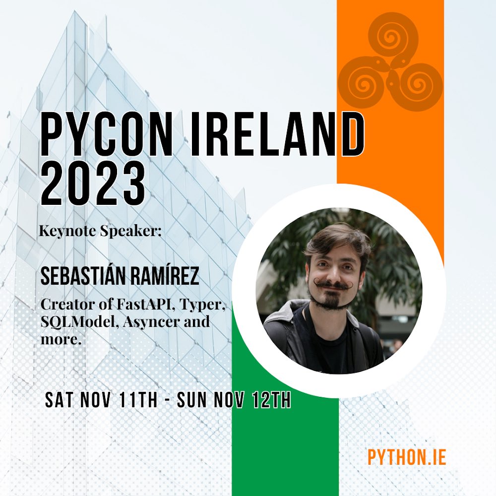 PythonIreland's tweet image. Kicking off the PyCon Ireland 2023 keynote presentations is:

Sebastián Ramírez 🧙‍♂️ Mastermind behind FastAPI ⚡️

With his pioneering work, Sebastian has reimagined the way developers build APIs and web services.

Tickets: Python.ie

#PyConIe #Python #PyConLm #PyCon