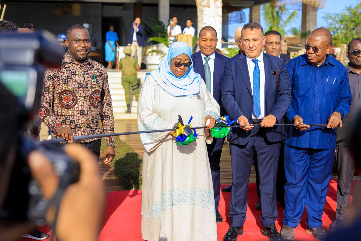 Another good day at the office ufunguzi wa Hoteli ya Kwanza Resort Kizimkazi Zanzibar. Hakika Zanzibar inazidi kufunguka kiuchumi juhudi za Marais wetu wawili Dr Samia Suluh Hassan na Dr Hussein Ali Mwinyi zinaendelea kurejesha imani Kwa Wawekezaji wetu #kaziiendelee