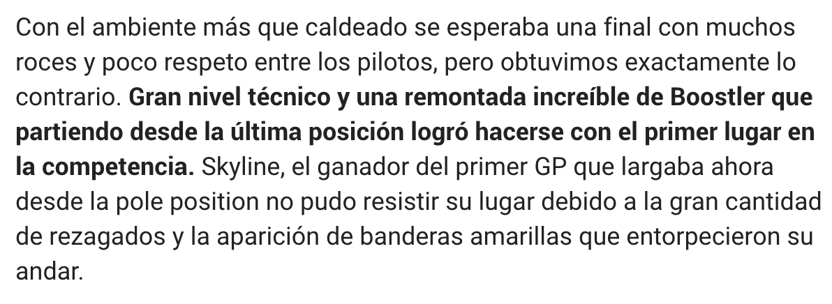 BoostlerF1's tweet photo. Nos fue bien en la Fómula GG, acá les dejo la nota completa: https://t.co/vZD6PCLDqr
#formulagg https://t.co/hdbM1S0mtN