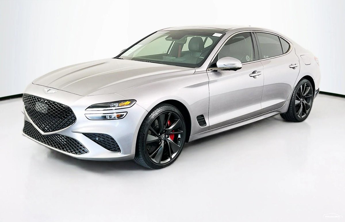 OffLeaseOnly's tweet photo. Our 2023 Genesis G70 3.3T looks great in Savile Silver Metallic🌟Motivated by a Twin-turbocharged 3.3 Liter V6 producing 365hp coupled to an 8 Speed Automatic transmission. Come take this beauty for a test drive today! 

📍Orlando, Florida
💲$44,495* https://t.co/0gQ3ARtOjY