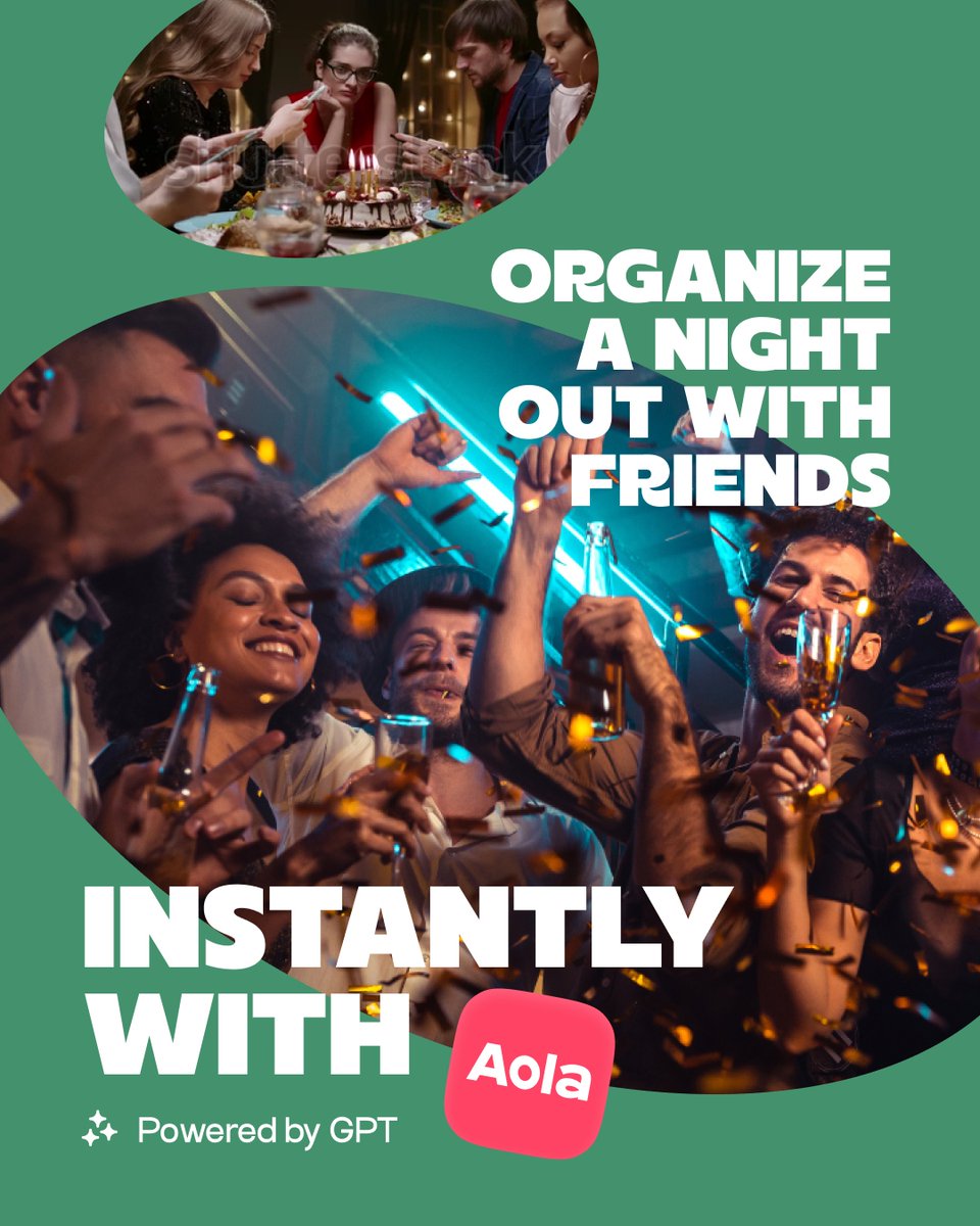 Aola_app's tweet photo. Plan the perfect night out 🔥 with Aola, your NEW personal entertainment assistant! ��� #JustAskAola #Entertainment #AI 🤩 

Get the app! 📲
OS
https://t.co/wBHTEKgsxP

Android
https://t.co/ce1LHs8IBY https://t.co/sAN64e9Y2M