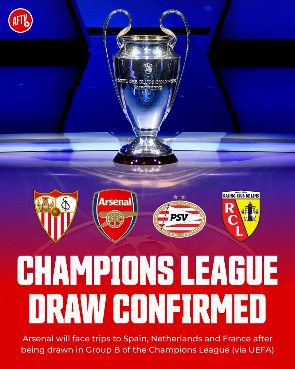 🇪🇸 Sevilla 🇳🇱 PSV Eindhoven 🇫🇷 RC Lens Thoughts, Gooners? 🧐 #AFC #Arsenal #UCLdraw