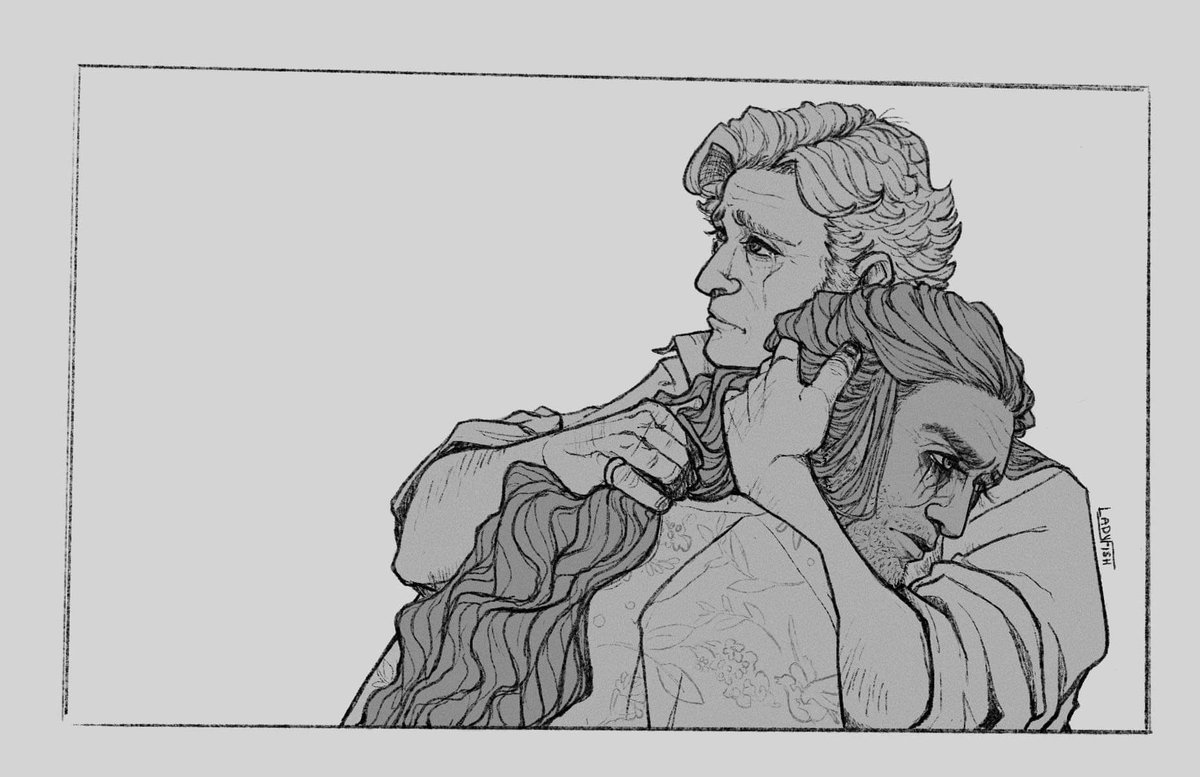 LittleLadyFish's tweet image. Bringing this sketch back around because I have FEELINGS about that Trailer. 🏳️‍🌈🏴‍☠️#OFMD #ofmds2 #OFMDfanart