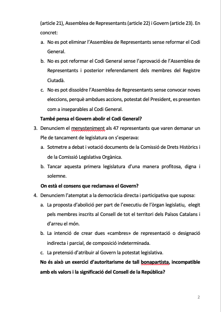 CxRcapi's tweet photo. Declaració de membres de la Comissió
d'Acció Política Interior @CxRcapi
de l'Assemblea de Representants @ARepresentants del Consell de la República @ConsellRep
en relació a la seva dissolució i proposta d'abolició https://t.co/u4QGmfoNGd