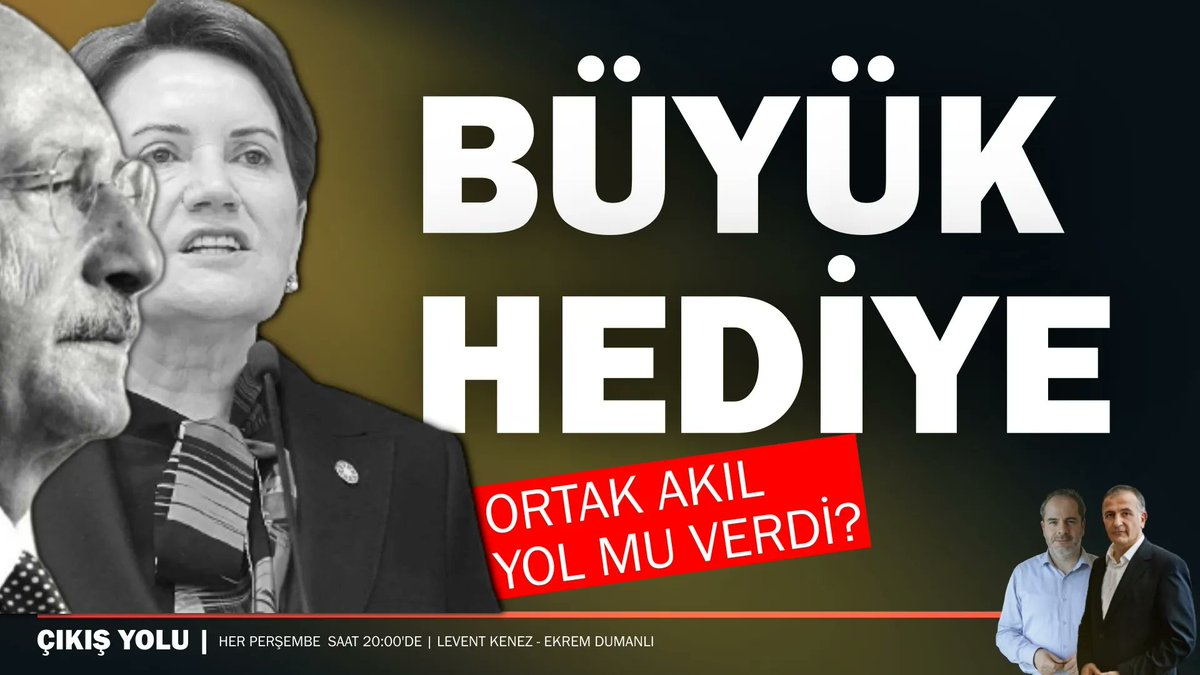 🔴 Büyükşehirler Erdoğan’a hediye mi edilecek? 🔴 Akşener'in çıkışı ne anlama geliyor? 🔴 Ortak akıl buna yol verir mi? @leventkenez ve @ekremdumanli ile ÇIKIŞ YOLU youtube.com/watch?v=_YE-Sn…