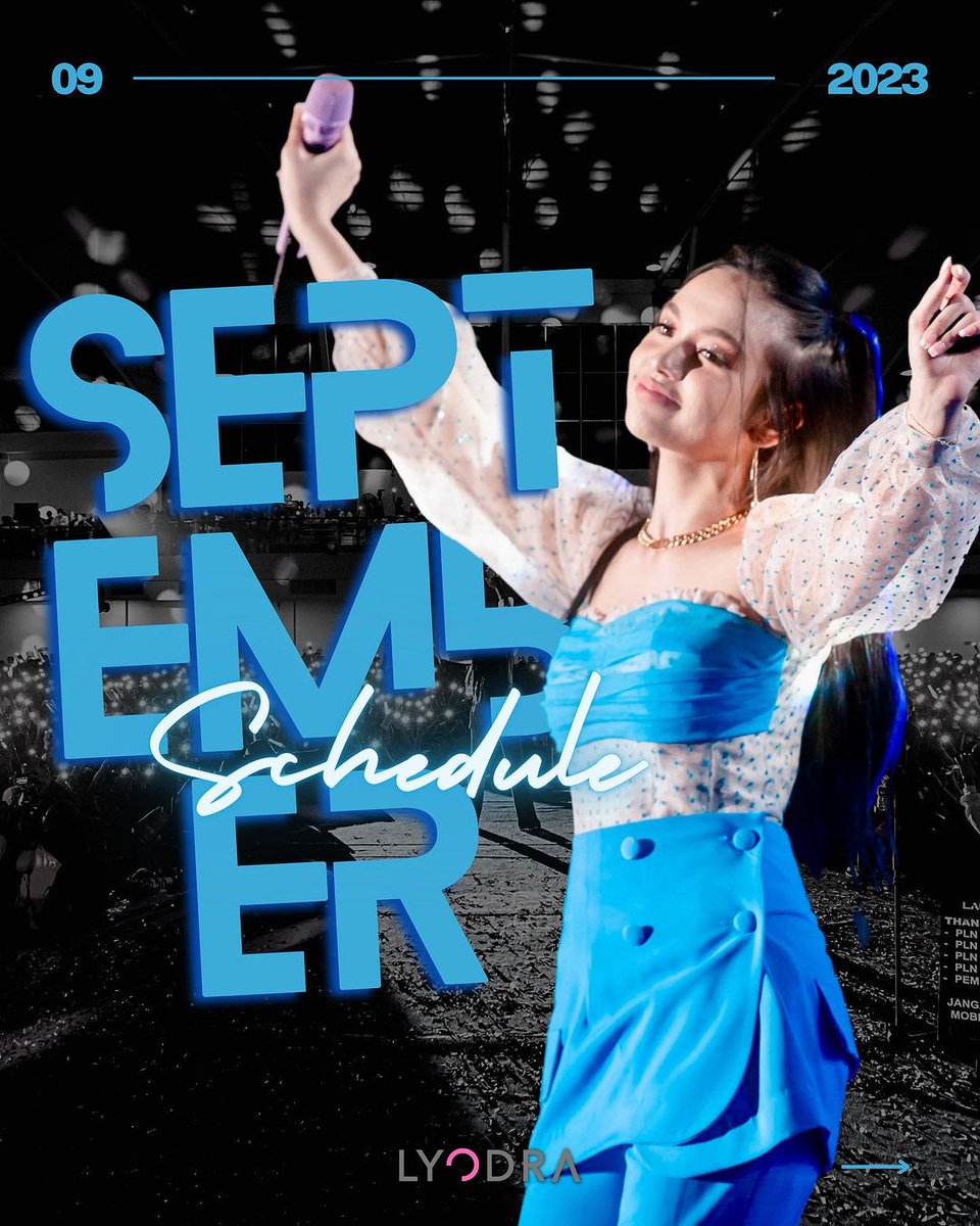 MylyodraOfc's tweet photo. August is over, let’s move on to September 💘

September’s special: Lyodra HOME Intimate Concert ✨
Ada rencana ketemu Lyodra dimana bulan ini? 😉

See you around, MyLy❤️

⚠️ jadwal sewaktu-waktu bisa berubah, jika terdapat perubahan akan diinfokan lebih lanjut
#Lyodra @imlyodra https://t.co/52oDFo0S5V