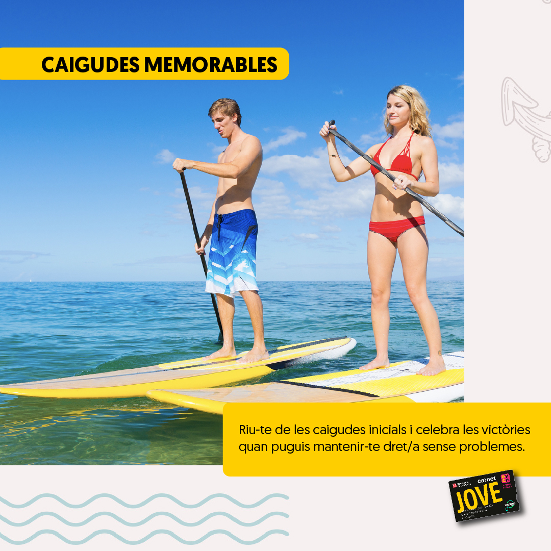 Amb el teu CJ ara tens un motiu més per gaudir de l'estiu a l' #EscoladelVentBadalona ‍🌅 
➡ 2x1 en lloguer de caiacs dobles de mar 🛶 
➡2x1 en lloguer de paddle surf 🏄‍♂️ 
🔗ow.ly/j9Bi50PGkqP
 #CarnetJove #DescomptesCJ #EscolaDelVent