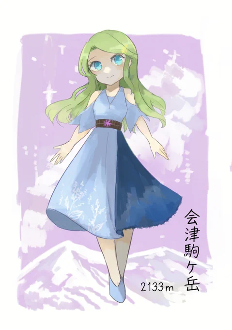 #今月描いた絵を晒そう 
山の擬人化ばっか 