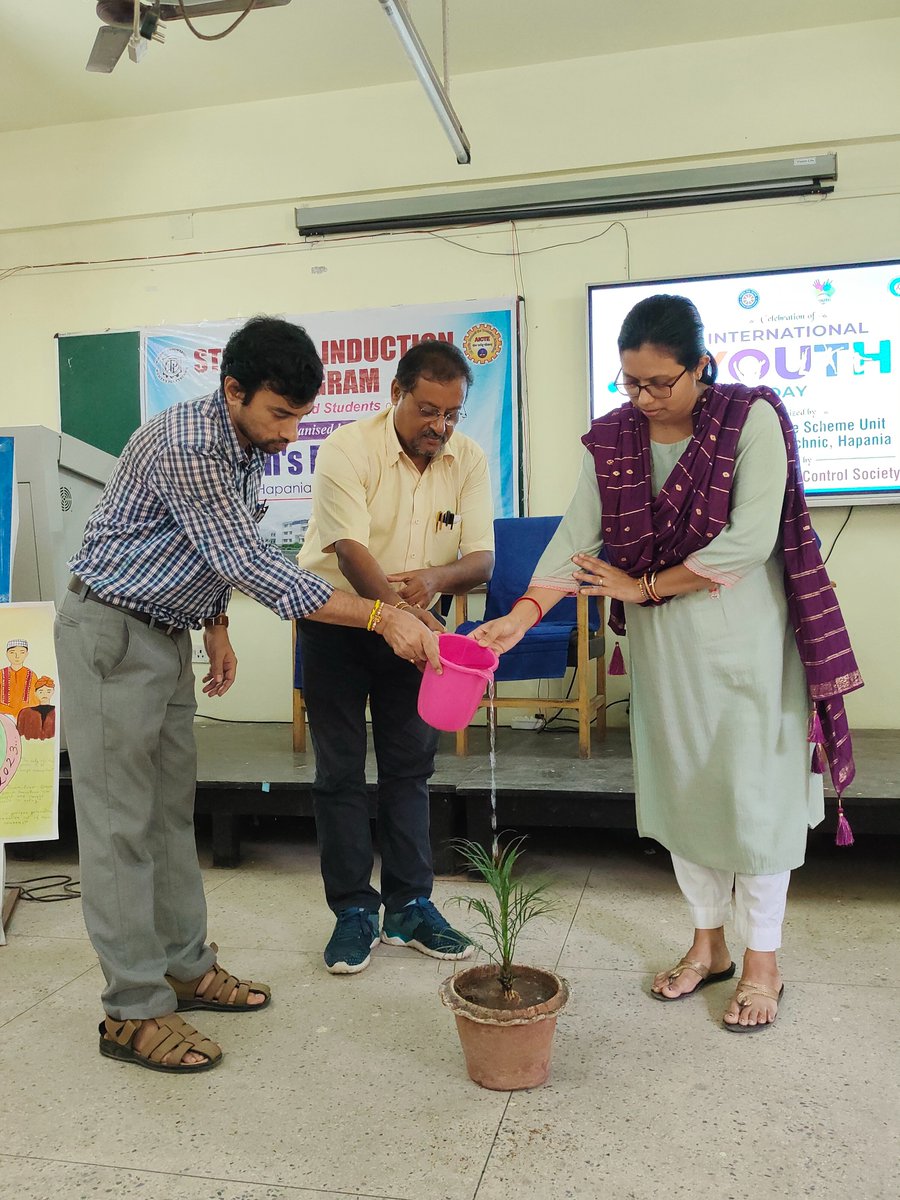 WSpolytechnic's tweet photo. *International Youth Day* was celebrated on 31st August 2023 at Women's Polytechnic Hapania. 
In the aforesaid prog students Poster competition &amp; Speech competition on the theme " *Green Skills for Youth: Towards a Sustainable World*" was  held. https://t.co/vbIv32qKrW