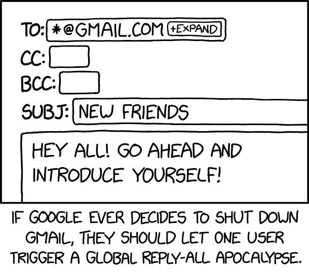 xkcd's tweet image. *@gmail.com xkcd.com/2822