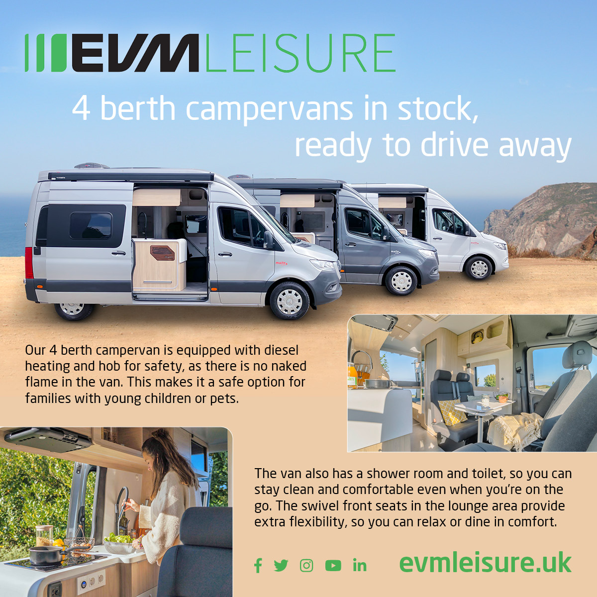 We have new stock arriving all the time...
.
evmleisure.uk
.
 #mercedescamper #vanlife #campervan #camperlife #sprintervanlife #sprintervanconversion #sprintercamper #mercedesbenz #campervanlife #vanlifegoals #homeonwheels #vanlifeliving