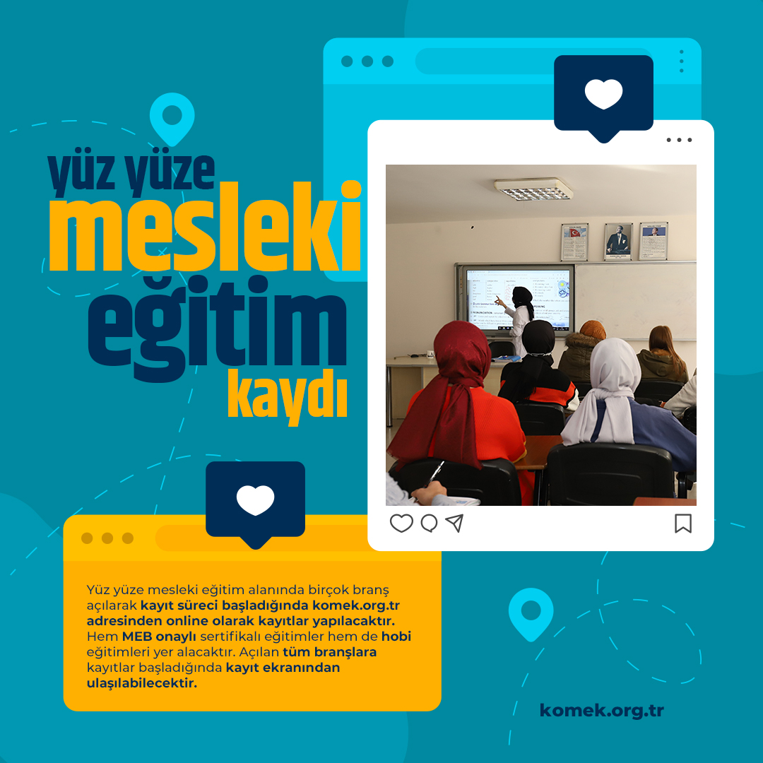 komekkonya's tweet photo. KOMEK güz dönemi kayıtlarına hazır mısın? Yana kaydırarak alanlarımızı inceleyebilirsiniz.
26 Eylül'de tüm eğitim alanlarımızda kayıtlarımız başlıyor. 😍

#komekkonya #komekteöğrendim #gençkomek https://t.co/9mf8kjFPTU