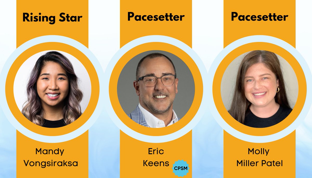 Congratulations to our 2023 awards program winners:  - Mandy Vongsiraksa, CDH Partners (Rising Star) - Eric Keens, CPSM, Burns &amp; McDonnell (Pacesetter) - Molly Miller Patel, Eberly &amp; Associates (Pacesetter)  To learn more about these awards, visit: smpsatl.org/Award_Programs