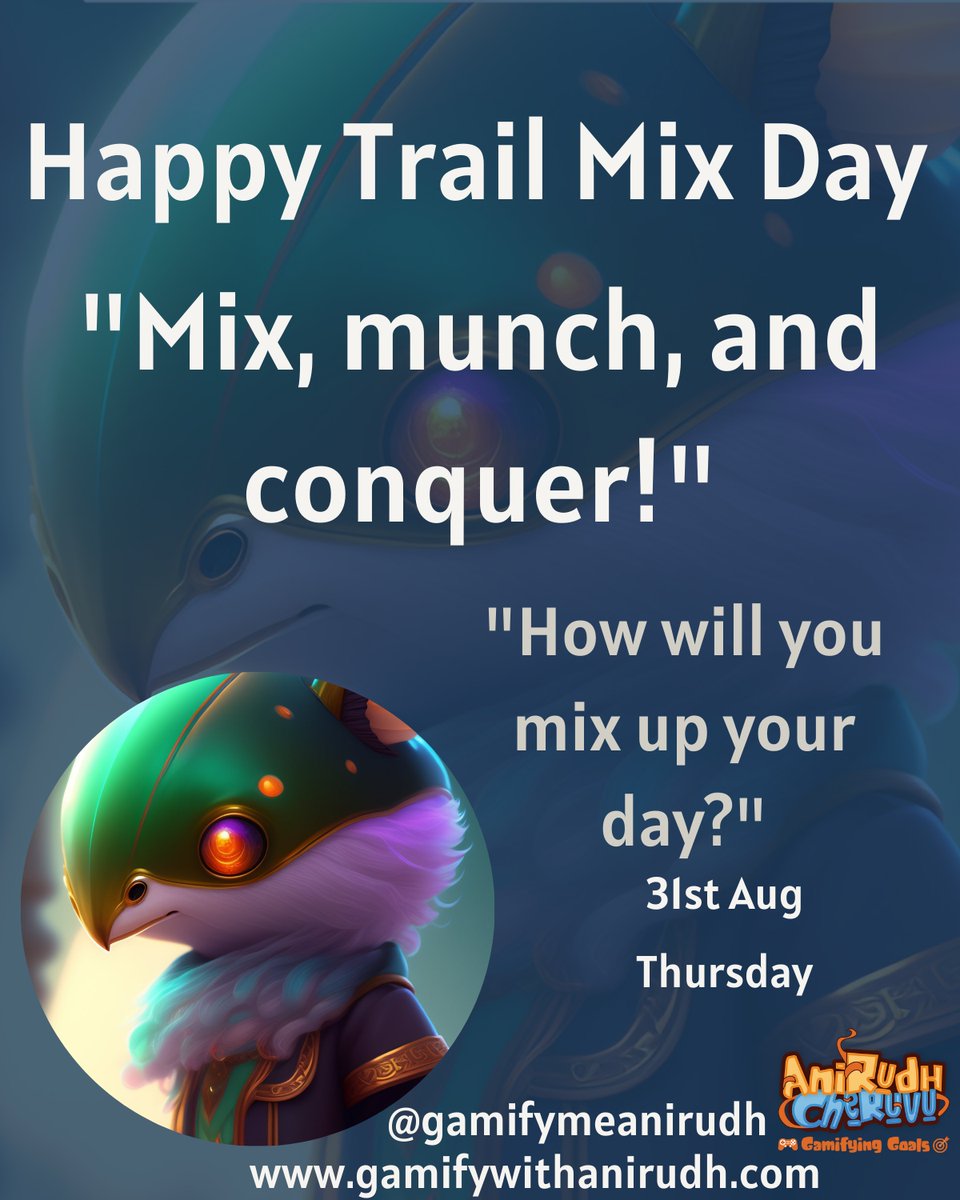 Happy Trail Mix Day 🥜🍇 Mix it up! Blend flavors, conquer hunger. Nourish body and soul on the go.

#TrailMixDay #MixItUp #SnackSmart #BlendFlavors #HealthyHabits #ConquerHunger #NourishYourSoul #OnTheGoSnacks #TrailMixTime #FuelYourAdventure