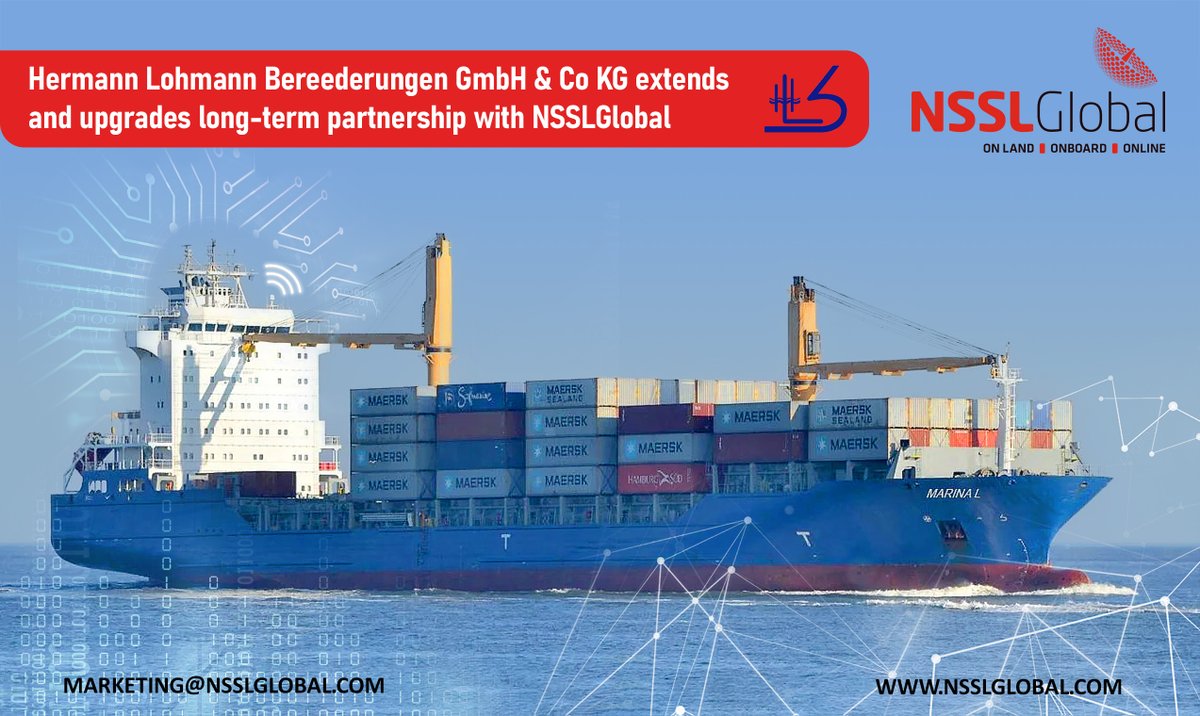 NSSLGlobal and Hermann Lohmann Bereederungen (HLB) have extended their partnership to provide enhanced connectivity and increased bandwidth to help HLB manage the increased traffic between its vessels and onshore operations. Find out more here: nsslglobal.com/Lohmann_2023