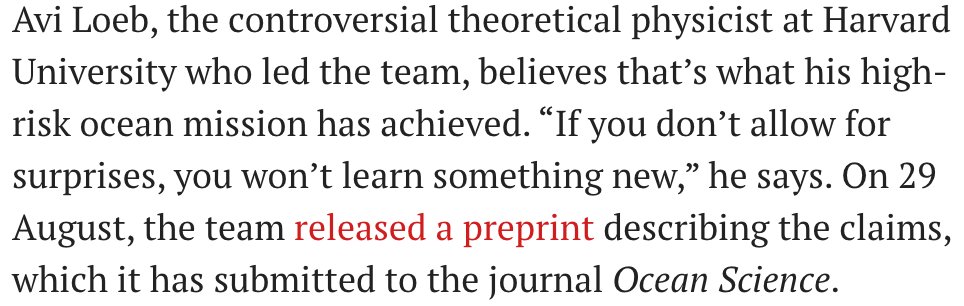 Astro_Wright's tweet photo. Thanks @DanClery for your Science article. 

https://t.co/JcLlIsrpZZ

Lots of interesting details here! A few stand out to me.

1) The paper has been submitted for publication in the peer reviewed journal Ocean Science. That's good for the scientific process. https://t.co/BhsM9BZpPW