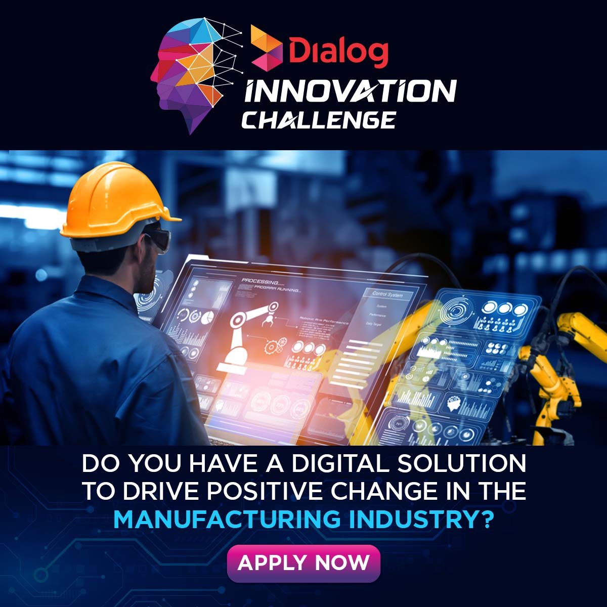 dialoglk's tweet photo. Here's your chance to harness the transformative potential of technology to solve the issues that the manufacturing sector is facing.

Learn More here - https://t.co/9TSECGx6Zv

#Dialog #DigitalInnovation #DialogInnovationChallenge #DigiTech #Manufacturing https://t.co/W4l1IzMNoN
