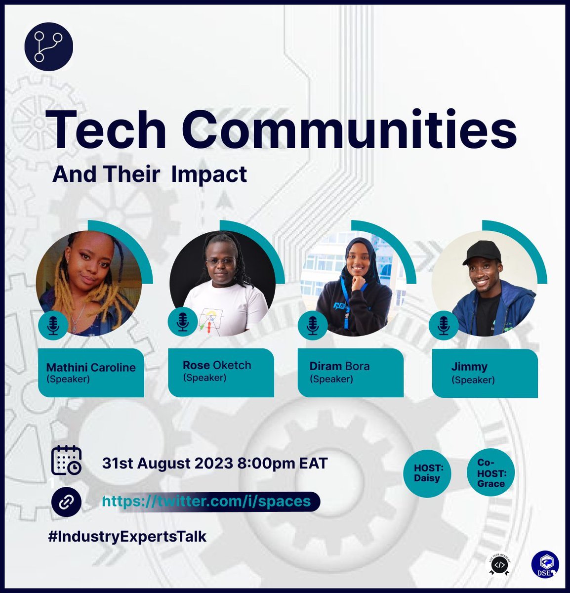 HarunMbaabu's tweet photo. Join @lux_academy today at 8PM for "Tech Communities And Their Impact #IndustryExpertsTalk twitter space"  hosted by @daisyfaithauma and @grctutu  

Set Reminder 🔔
https://t.co/Kc6aUe3EbB 
🥳 https://t.co/vO1YYqIBEo
