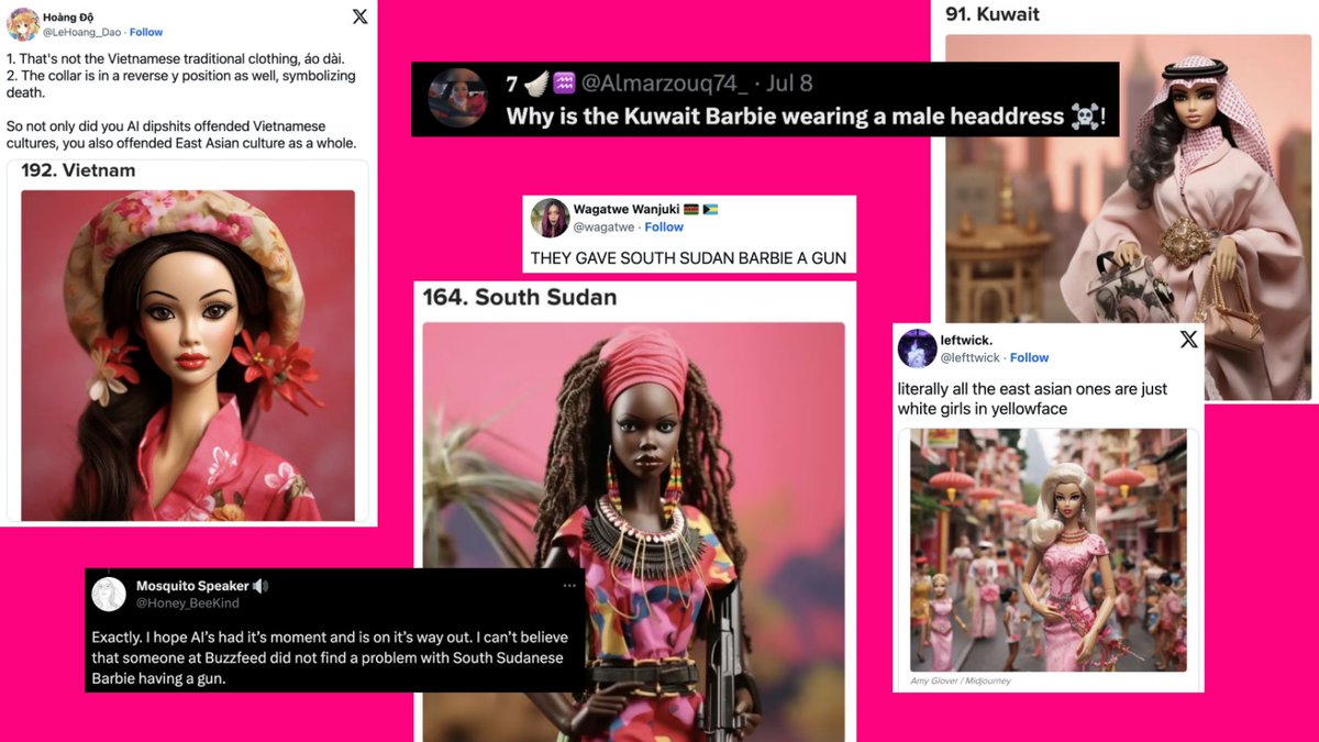 Barbie trägt Waffen im Sudan – laut der AI Bild-Erstellungs-Software Midjourney. Ein Beitrag über wie sich gewisse Wertvorstellungen und Weltbilder durch Technologien reproduzieren: linkedin.com/pulse/barbie-m…
