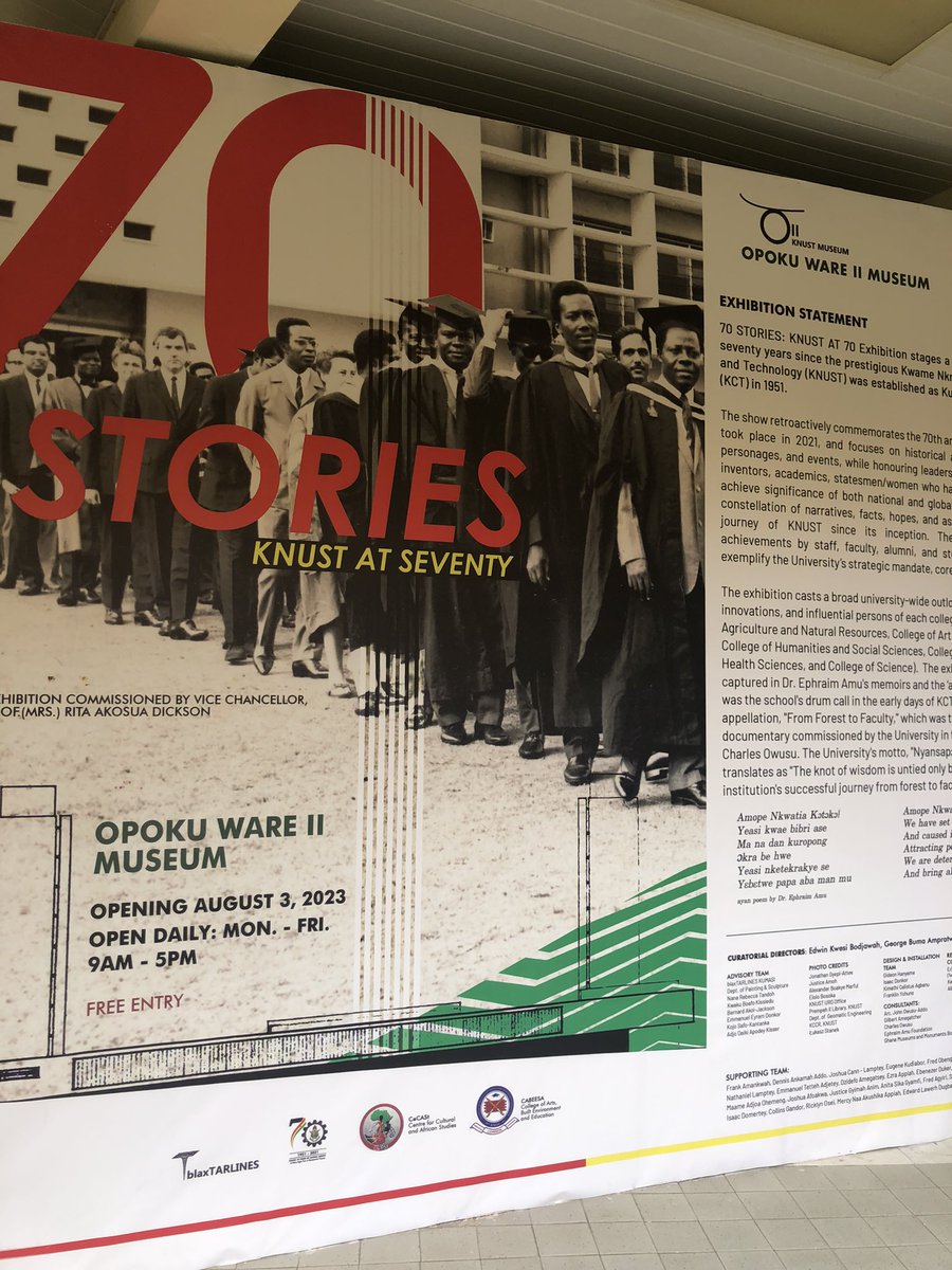 ArtBlockGh1's tweet photo. Still shots from the KNUST Museum
____________________________________

These images are pictures taken on our visit to @KNUSTGH Museum. They tell the history of the prestigious institution to its current state.
Development the various achievements of its Alumni were on show 
1/ https://t.co/4GfY79YWwt