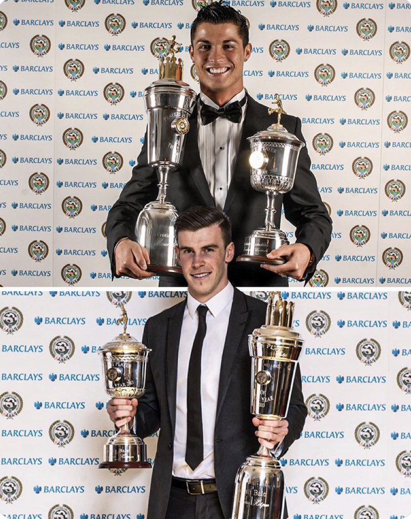 ahenkan_d's tweet photo. Christiano Ronaldo and Gareth Bale are the only Premier League players to win both the PFA Player and Young Player of the Year awards in the same season. 🏆🏆 https://t.co/HhSin2kcvC
