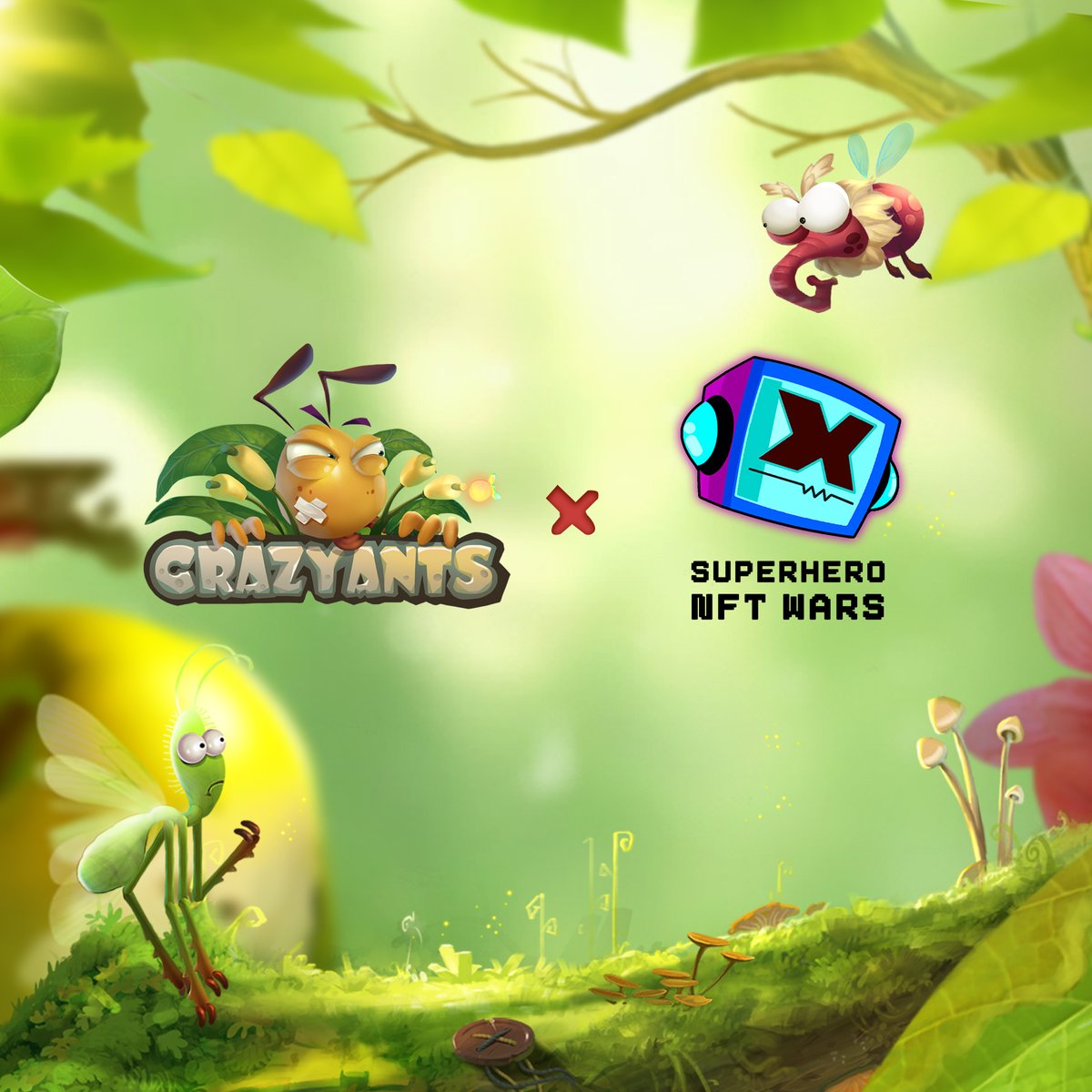 ⚔️Time To Side With SUPERHEROES and Join The NFT WARS!!

🚨We're announcing the partnership with <a href="/supernftwars/">Superhero NFT Wars (SNW)</a> (SNW)!!

🖥️SNW is a Metaverse aggregator, empowering all #NFT and #DeFi communities with interactive use case scenarios!!

🎉Join 1x Crazy Ants NFT Raffle draws in