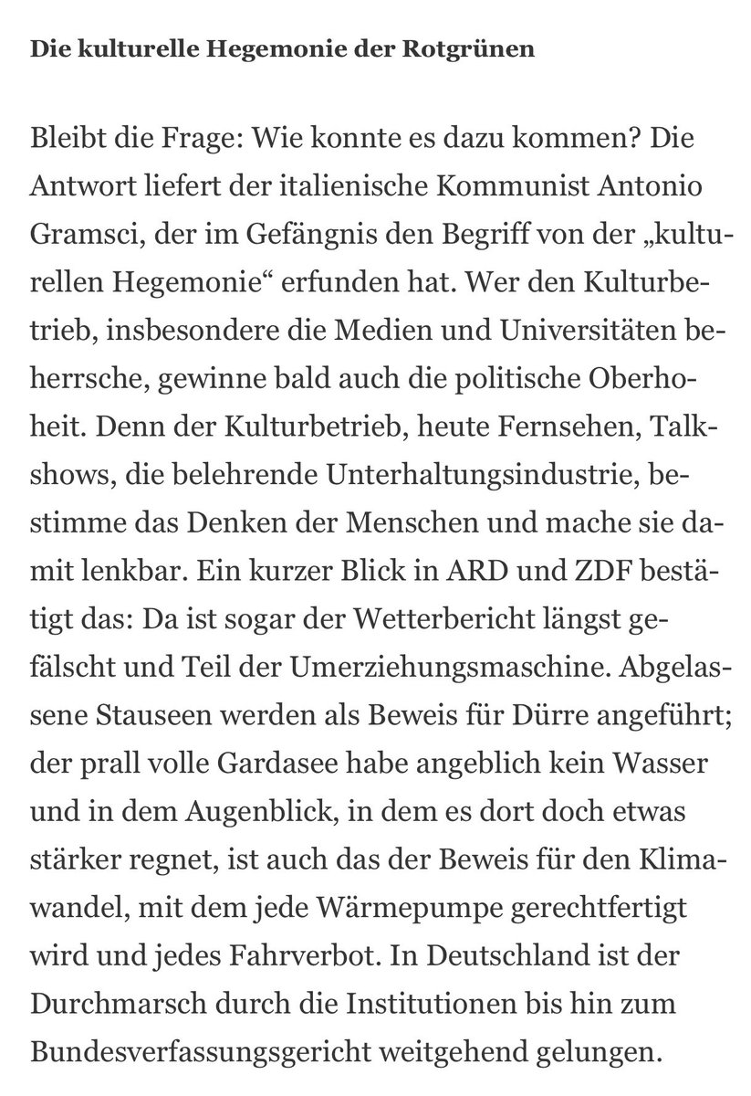 <a href="/nikitheblogger/">Neverforgetniki</a> „Der Kampf gegen Grün ist die Rückkehr zur Normalität. Es ist 
die Chance für die Normalen, 
ihr Leben noch einmal selbstbestimmt in die Hand zu nehmen und ihre Kinder und Familien vor den zerstörerischen Absichten zu schützen.“
Roland Tichy, TICHYS EINBLICK