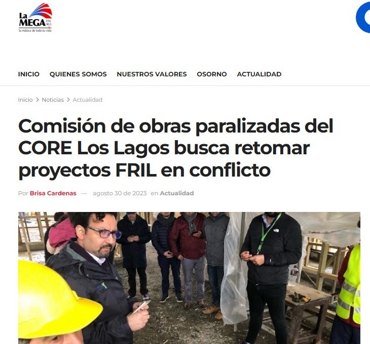 core_los_lagos's tweet photo. 🗞️✅Muy buenos días! Este jueves los medios de comunicación de la #RegióndeLosLagos destacan el trabajo que está desarrollando la Comisión de Obras Paralizadas del #CORELosLagos. 👏👏 https://t.co/Pwciz4ykjZ