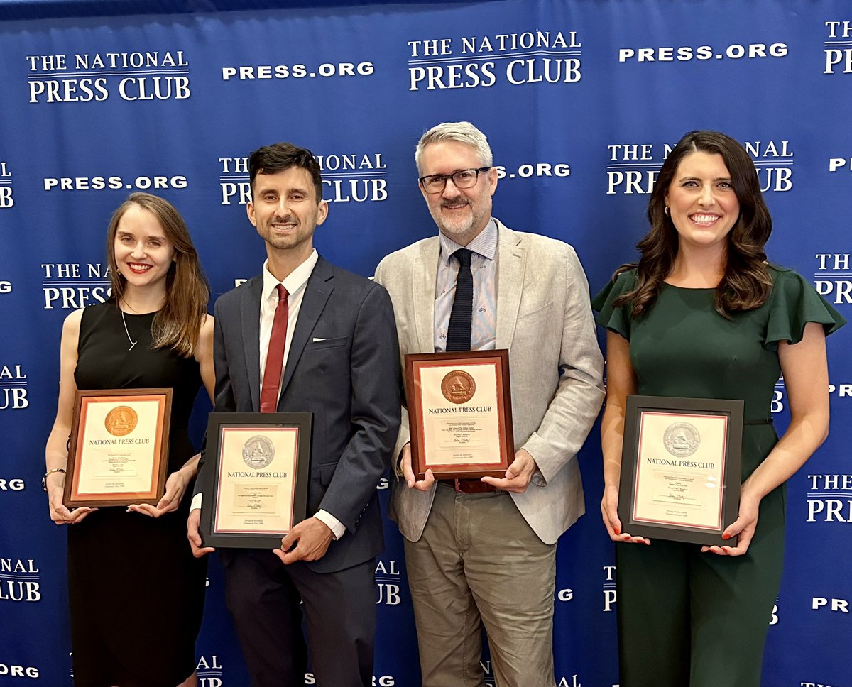 ElissaBFree's tweet photo. Big congratulations to the 2023 Ann Cottrell Free @PressClubDC Animal Reporting Award honorees! @mbolotnikova @KennyTorrella @saptwit @averytravistv 
@theintercept 
@voxdotcom 
@pulitzercenter 
@KXAN_News 
You can read about their award winning work here: https://t.co/IeOBJIjoO4 https://t.co/3g6ONZTuGf