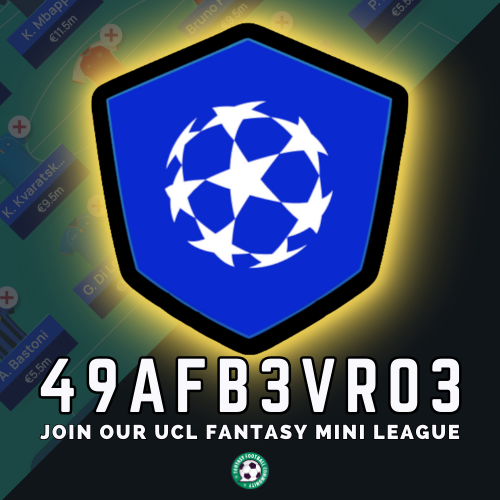 🎉 Why not join our UCL Fantasy mini-league?

🏆 AMAZING PRIZES!
🥇 A Playstation 5
🥈 £100 Cash
🥉 UCL Shirt

✅ Three things to do:
♻️ RT this tweet
📲 Join the league with code: 49AFB3VR03
⚽️ Sub &amp; Listen ➡️ pod.fo/e/1e8d26

#UCLFantasy