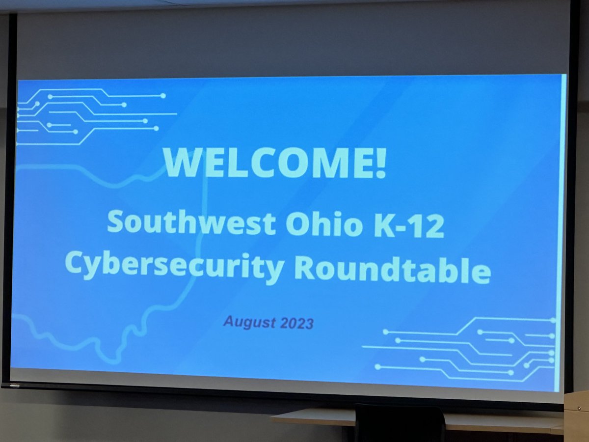 PCSDViking's tweet image. Our partners ⁦⁦@DigitalPromise⁩ brought the Cybersecurity Strategic Advisor to ⁦@GovMikeDeWine⁩ to speak with Southwest Ohio K-12 leaders at a roundtable event at Princeton City Schools. #AAGV #vikingdiff #cybersecurity