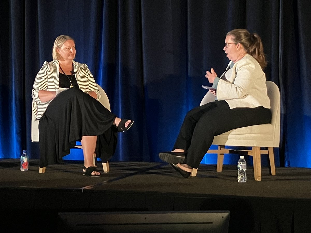 NAPSA_NOW's tweet photo. @AARP Deb Whitman and Jilenne Gunther talk about stopping financial abuse. @banksafegirl https://t.co/TkNvhQUJJS