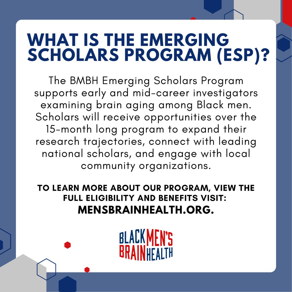 robertturnerphd's tweet photo. Catch us at our next two Q&A Sessions to learn and ask all your questions about the #BMBH #EmergingScholarsProgram !
๐ Learn More: https://t.co/aofe8RV5Ws
๐ Zoom Link: https://t.co/Z6Y5NSwLJd
๐ Apply for Cohort 3: https://t.co/yeus1W9lv1
#BMBH2024 #BrainHealthEquity https://t.co/5A76winCCE