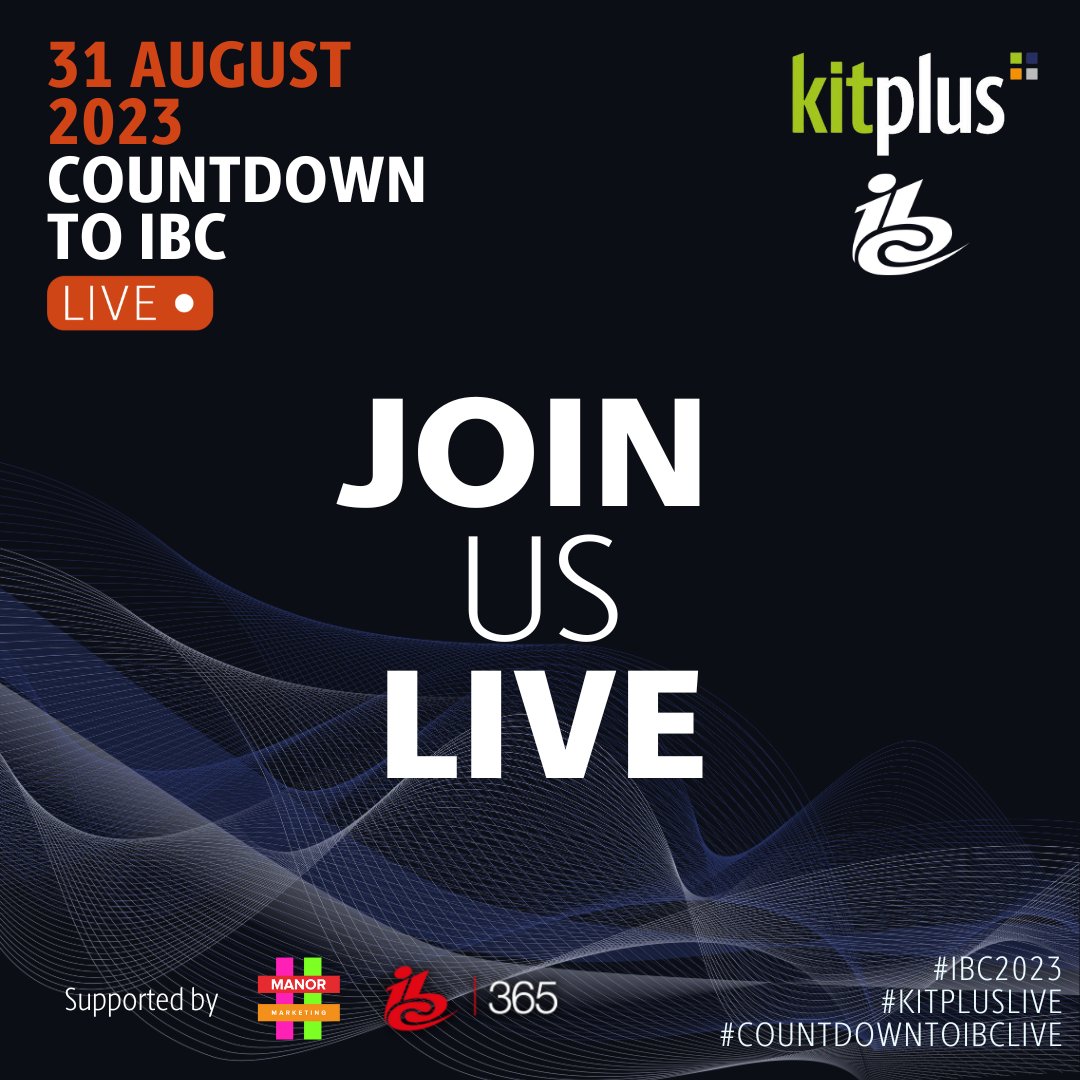 kitplusuk's tweet photo. We're back with more from @IBCShow exhibitors. Join the live stream now to catch up with @INTINOR_, @OpenBroadcastSy, #BSTDevices, @GlensoundLtd, @HitomiBroadcast, @TheSWITCHTV and @blackbox_ns.
LIVE: https://t.co/KIlbcQ2LLM #IBC2023 #KitPlusLive #CountdownToIBCLive https://t.co/5Wwl0dK12U